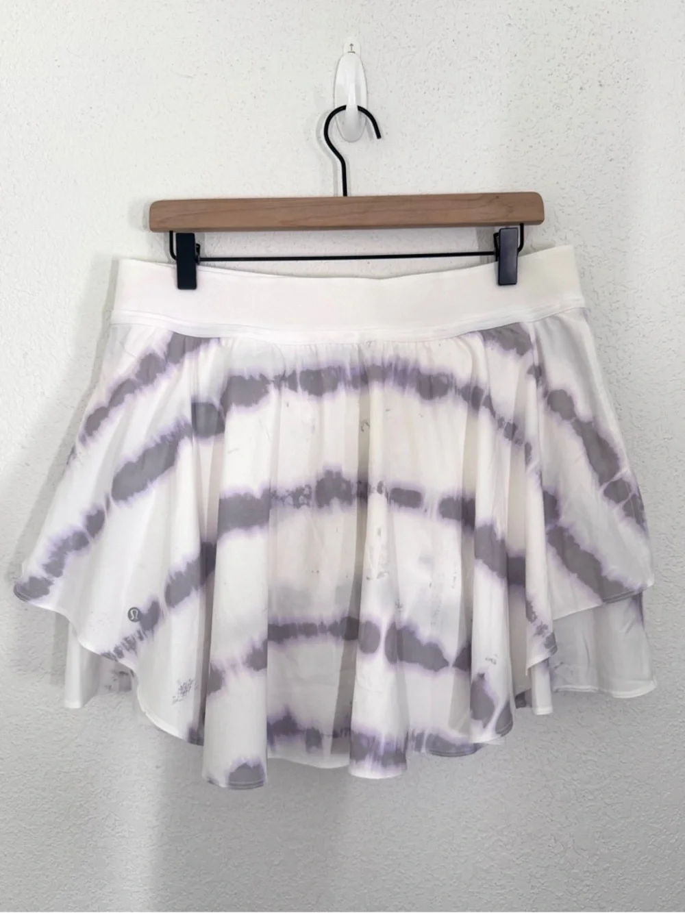Lululemon Court Rival High Rise Skirt Skort Long Transverse Lilac Multi Size 12